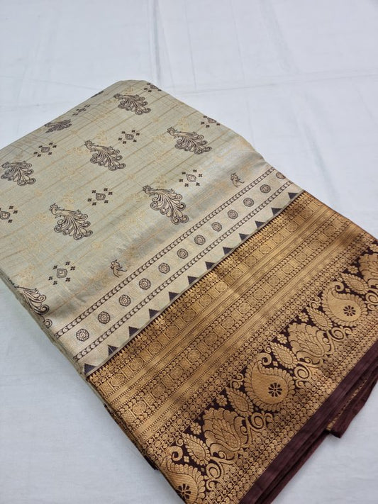 Kanchipuram Blended Tissue Silk Sarees 209