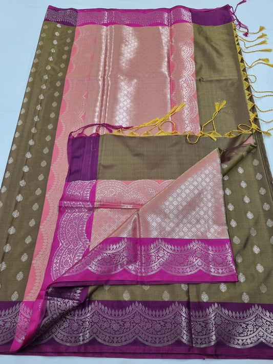 Kanchipuram Blended Trendy Fancy Silk Saree 435