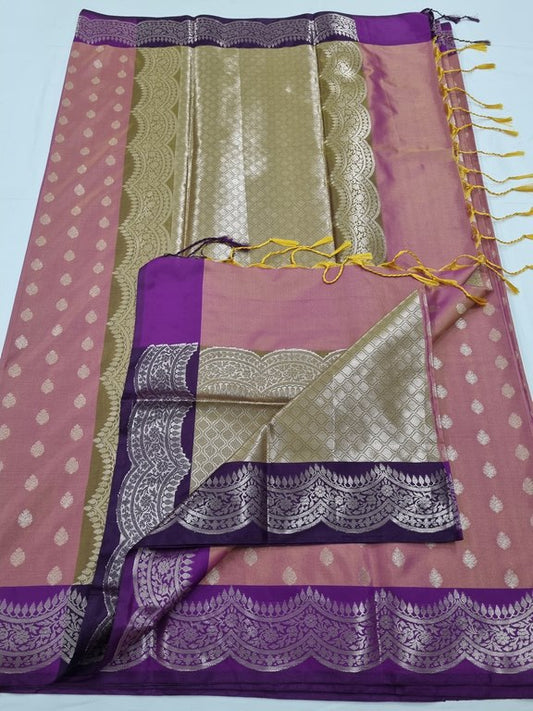 Kanchipuram Blended Trendy Fancy Silk Saree 437