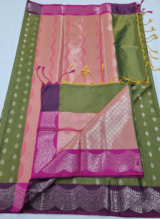 Kanchipuram Blended Trendy Fancy Silk Saree 438