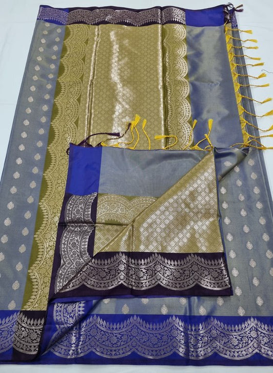 Kanchipuram Blended Trendy Fancy Silk Saree 443