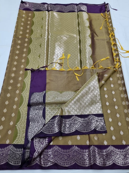 Kanchipuram Blended Trendy Fancy Silk Saree 444