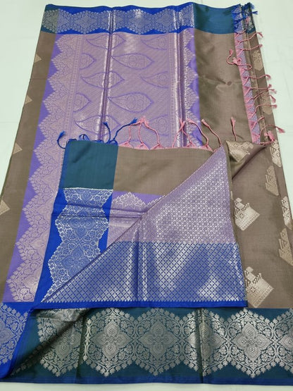 Kanchipuram Blended Trendy Fancy Silk Saree 446 – Kanchipuram Lakshaya Silks