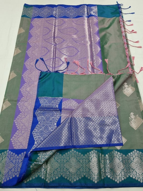 Kanchipuram Blended Trendy Fancy Silk Saree 448