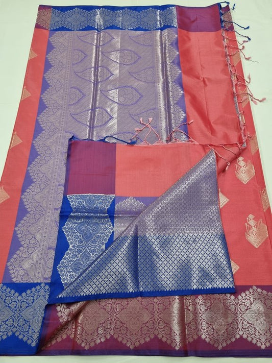 Kanchipuram Blended Trendy Fancy Silk Saree 449