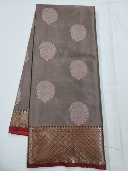 Grey And Pink Kanchipuram Pure Silk Sarees – Kanchipuram Lakshaya Silks