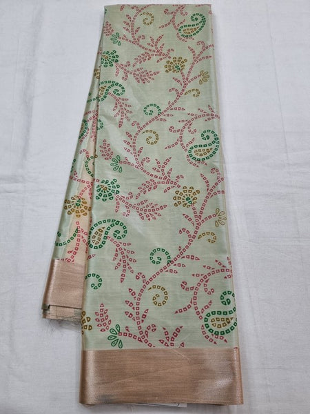 Butter And Green Kanchipuram Pure Silk Sarees