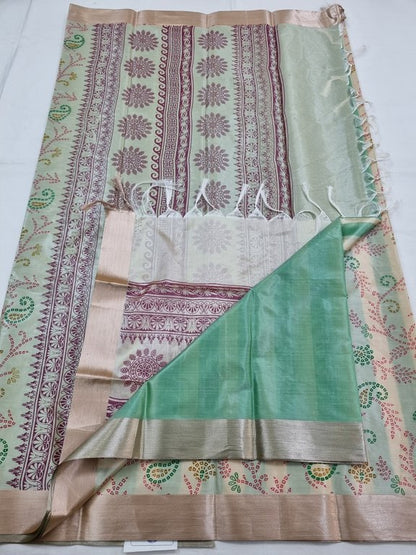 Butter And Green Kanchipuram Pure Silk Sarees – Kanchipuram Lakshaya Silks
