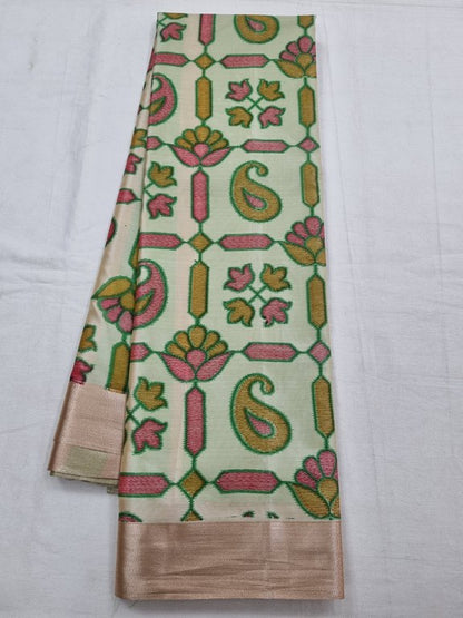 Kanchipuram Blended Trendy Mustard Silk Saree 051 – Kanchipuram Lakshaya Silks