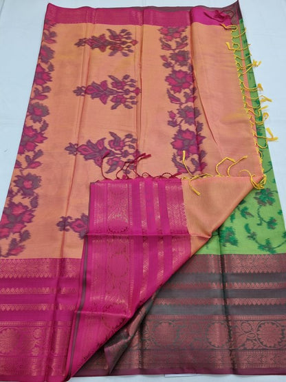 Multicolored And Maroon Kanchipuram Pure Silk Sarees – Kanchipuram Lakshaya Silks