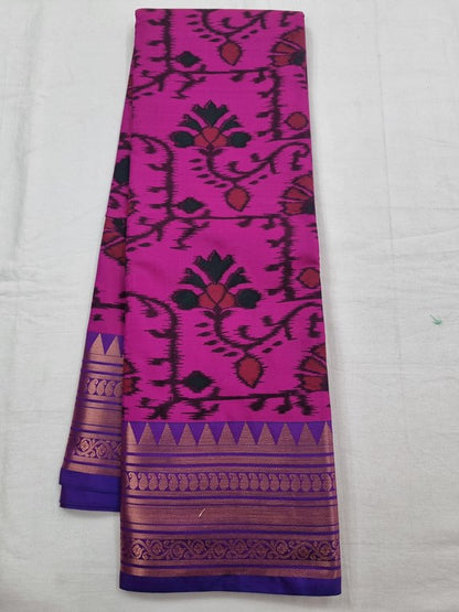 Red And Black Kanchipuram Pure Silk Saree With Paisley Motif – Kanchipuram Lakshaya Silks