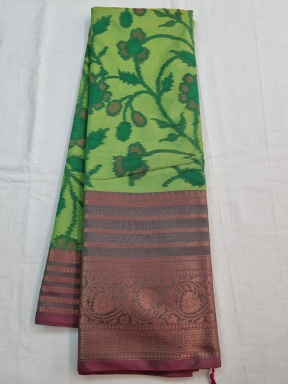 Black And Green Kanchipuram Pure Silk Saree 060 – Kanchipuram Lakshaya Silks