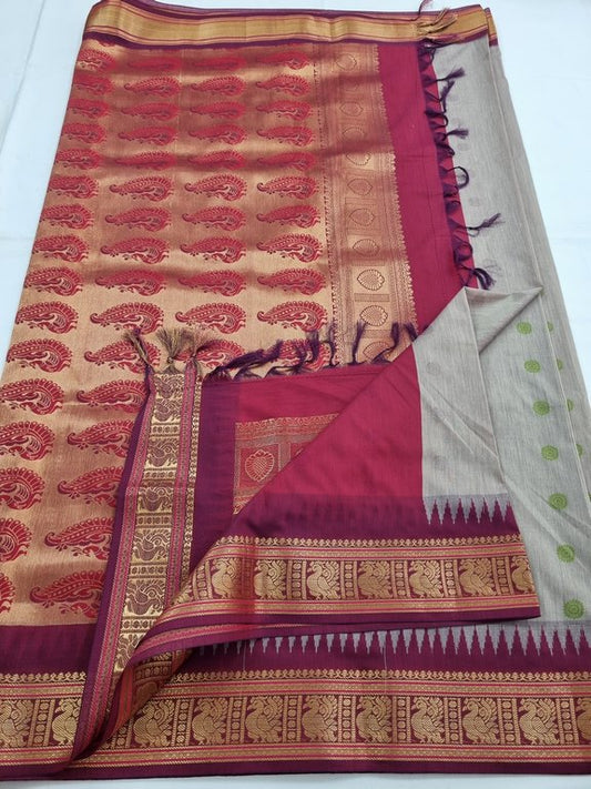 Kanchipuram Blended Trendy Fancy Silk Saree 077