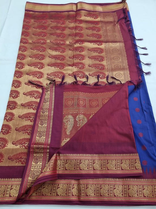 Kanchipuram Blended Trendy Fancy Silk Saree 079