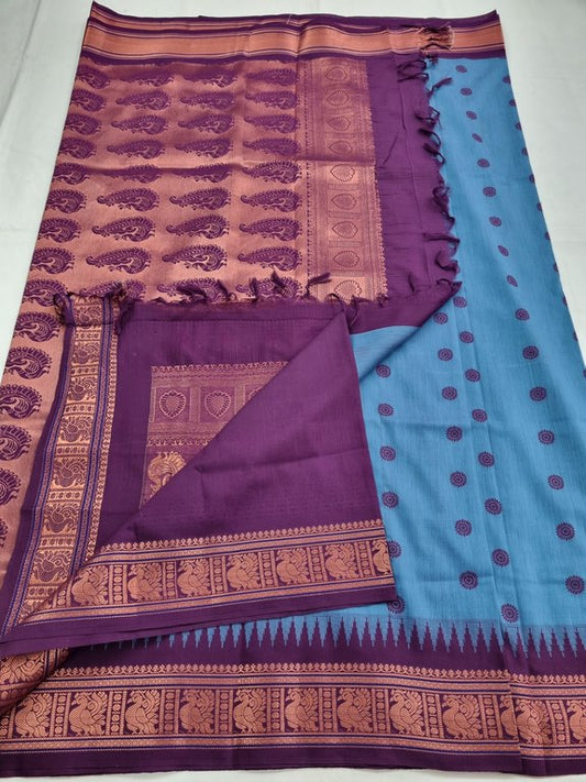 Kanchipuram Blended Trendy Fancy Silk Saree 080