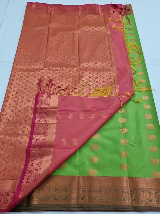 Kanchipuram Blended Trendy Fancy Silk Saree 100