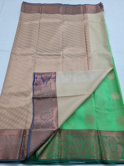 Green And Black Kanchipuram Pure Silk Saree – Kanchipuram Lakshaya Silks