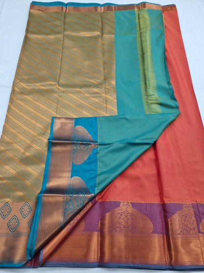 Maroon And Black Kanchipuram Pure Silk Saree With The Pallu – Kanchipuram Lakshaya Silks