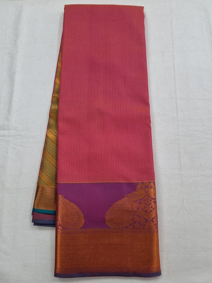 Pink And Gold Kanchipuram Pure Silk Saree – Kanchipuram Lakshaya Silks