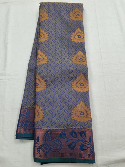 Dark Blue And Light Blue Kanchipuram Pure Silk Sarees – Kanchipuram Lakshaya Silks
