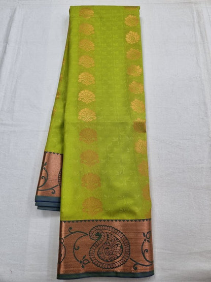 Cream And Black Kanchipuram Pure Silk Sarees – Kanchipuram Lakshaya Silks