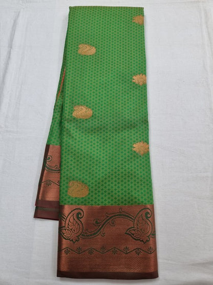 Green And Yellow Kanchipuram Pure Silk Saree – Kanchipuram Lakshaya Silks