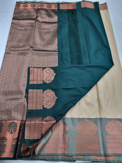 Cream And Maroon Kanchipuram Pure Silk Sarees – Kanchipuram Lakshaya Silks