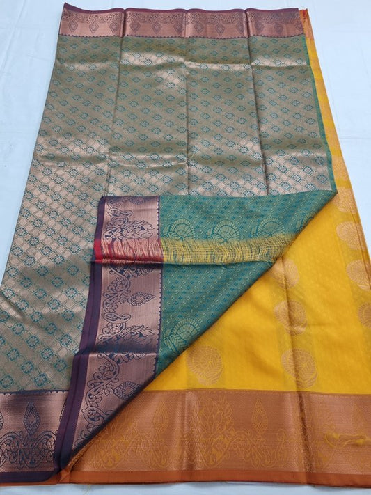 Kanchipuram Blended Trendy Fancy Silk Saree 184