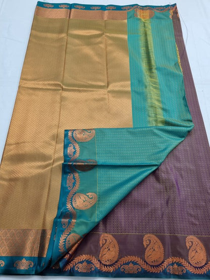 Royal Blue and Black Kanchipuram Pure Silk Sarees – Kanchipuram Lakshaya Silks
