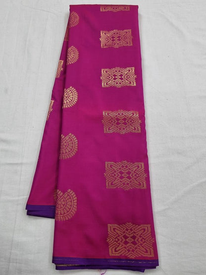 Purple And Gold Kanchipuram Pure Silk Saree With Intricate Embroidery – Kanchipuram Lakshaya Silks