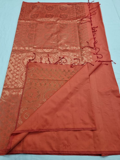 Red And Red Kanchipuram Pure Silk Sarees – Kanchipuram Lakshaya Silks