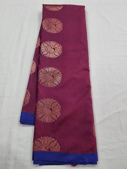 Maroon And Blue Kanchipuram Pure Silk Sarees – Kanchipuram Lakshaya Silks