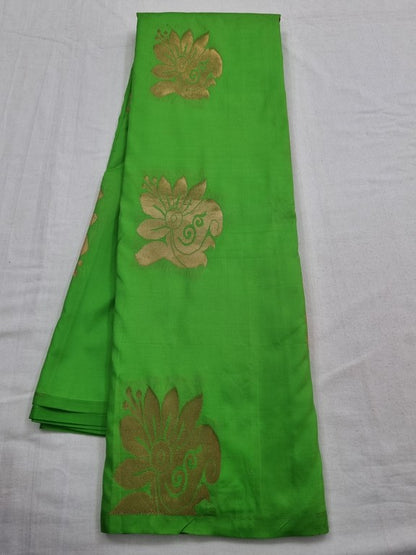 Green And Black Kanchipuram Pure Silk Saree 291 – Kanchipuram Lakshaya Silks