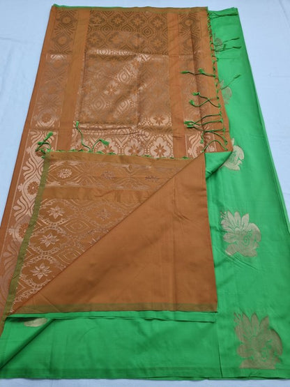 Green And Black Kanchipuram Pure Silk Saree 291 – Kanchipuram Lakshaya Silks
