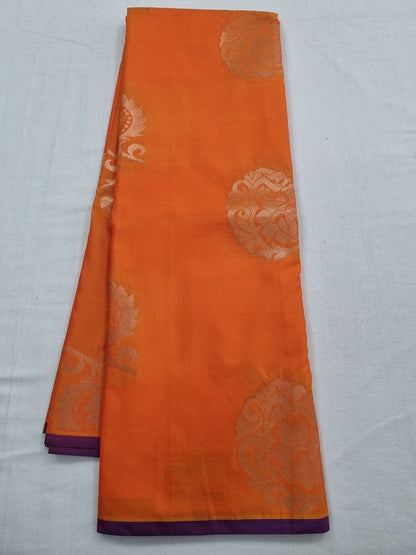 Orange And Maroon Kanchipuram Pure Silk Sarees – Kanchipuram Lakshaya Silks