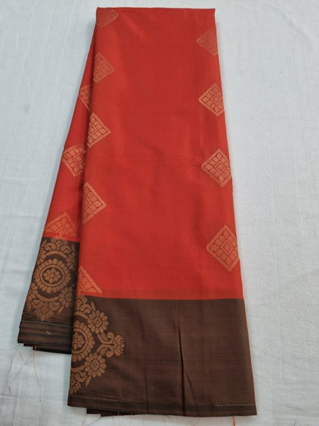Red And Brown Kanchipuram Pure Silk Sarees