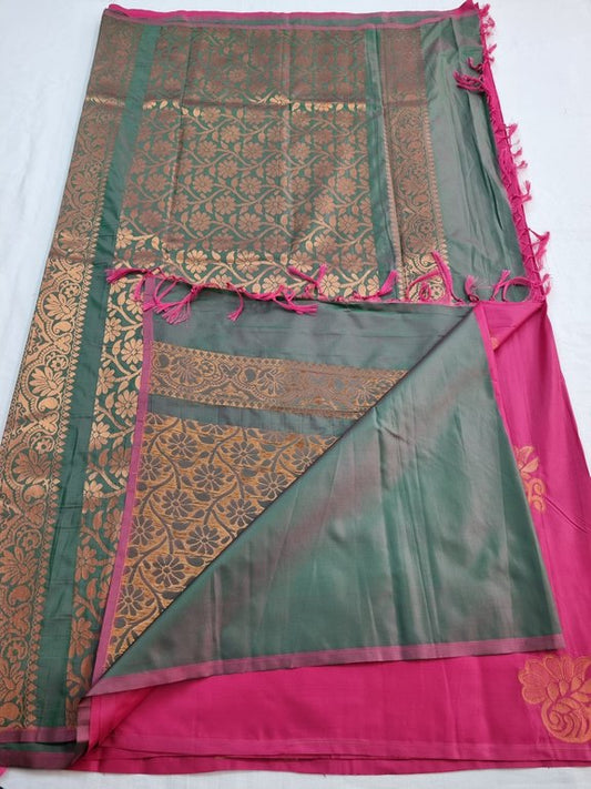 Kanchipuram Blended Trendy Soft Silk Saree 334