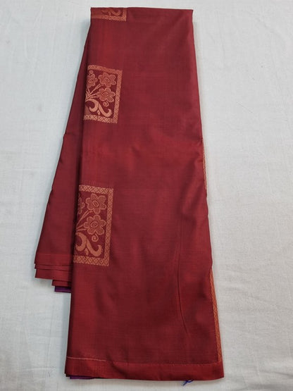 Maroon And Orange Kanchipuram Pure Silk Sarees – Kanchipuram Lakshaya Silks
