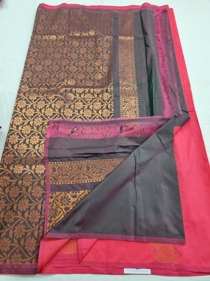 Red And Gold Kanchipuram Pure Silk Sarees – Kanchipuram Lakshaya Silks