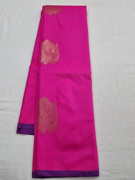 Pink And Pink Kanchipuram Pure Silk Sarees
