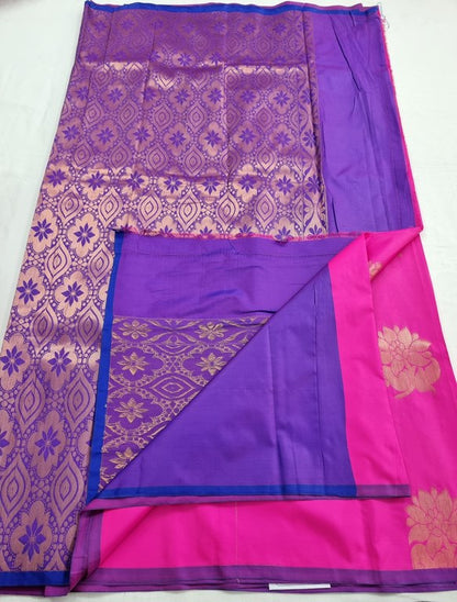 Pink And Pink Kanchipuram Pure Silk Sarees – Kanchipuram Lakshaya Silks