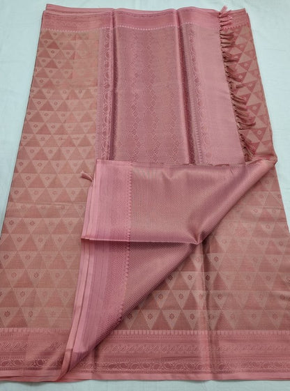 Rose Gold And Mustard Kanchipuram Pure Silk Sarees – Kanchipuram Lakshaya Silks