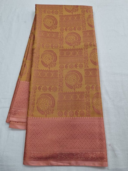 Maroon And Yellow Kanchipuram Pure Silk Sarees – Kanchipuram Lakshaya Silks