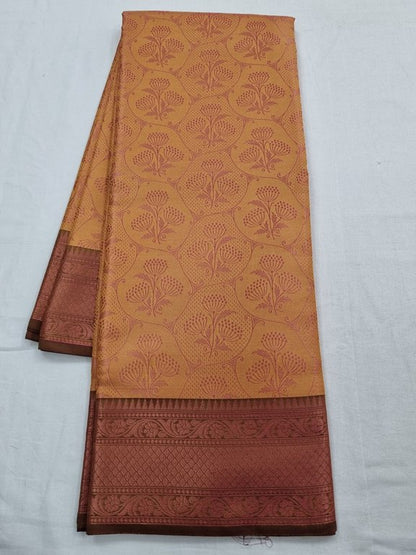 Red And Yellow Kanchipuram Pure Silk Sarees – Kanchipuram Lakshaya Silks