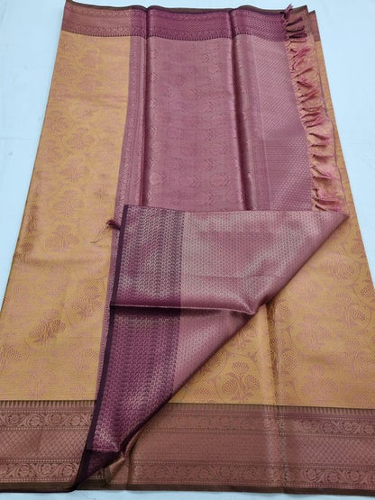 Red And Yellow Kanchipuram Pure Silk Sarees – Kanchipuram Lakshaya Silks
