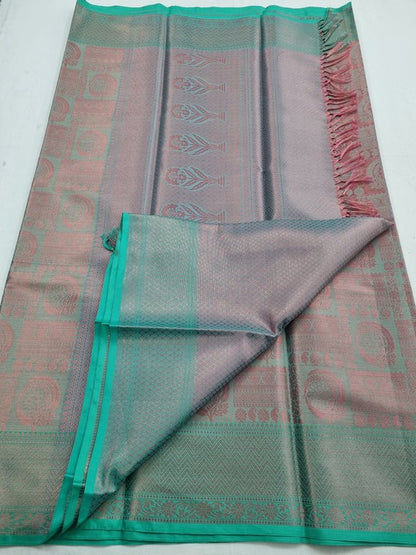 Tissue Silk' And 'Blue' Kanchipuram Pure Silk Sarees – Kanchipuram Lakshaya Silks