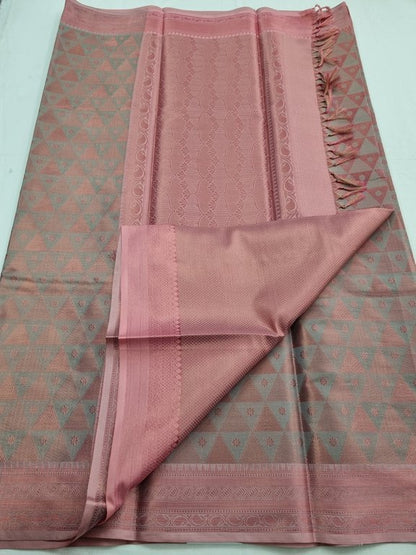 Orange and Pink Kanchipuram Pure Silk Sarees – Kanchipuram Lakshaya Silks