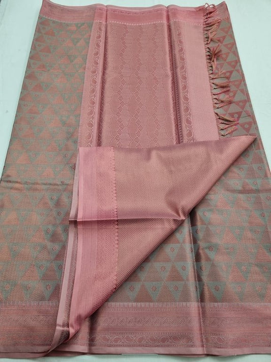 Kanchipuram Blended Trendy Tissue Silk Saree 386