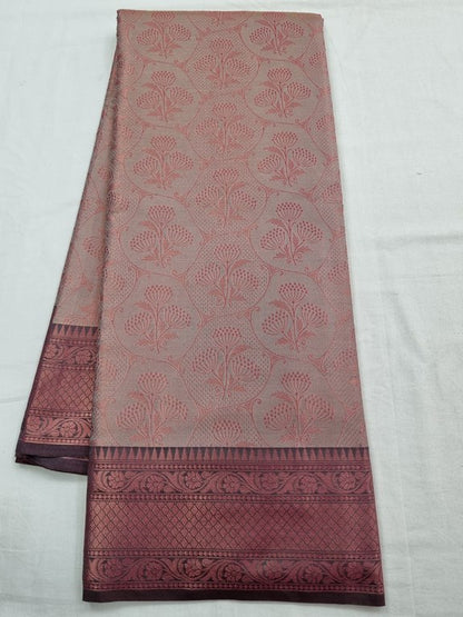 Pink And Maroon Kanchipuram Pure Silk Sarees – Kanchipuram Lakshaya Silks