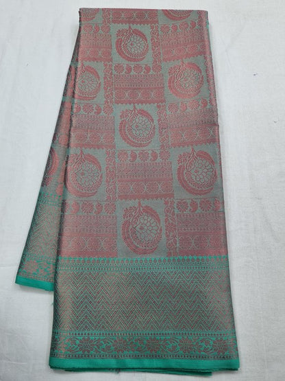 Teal And Maroon Kanchipuram Pure Silk Sarees – Kanchipuram Lakshaya Silks